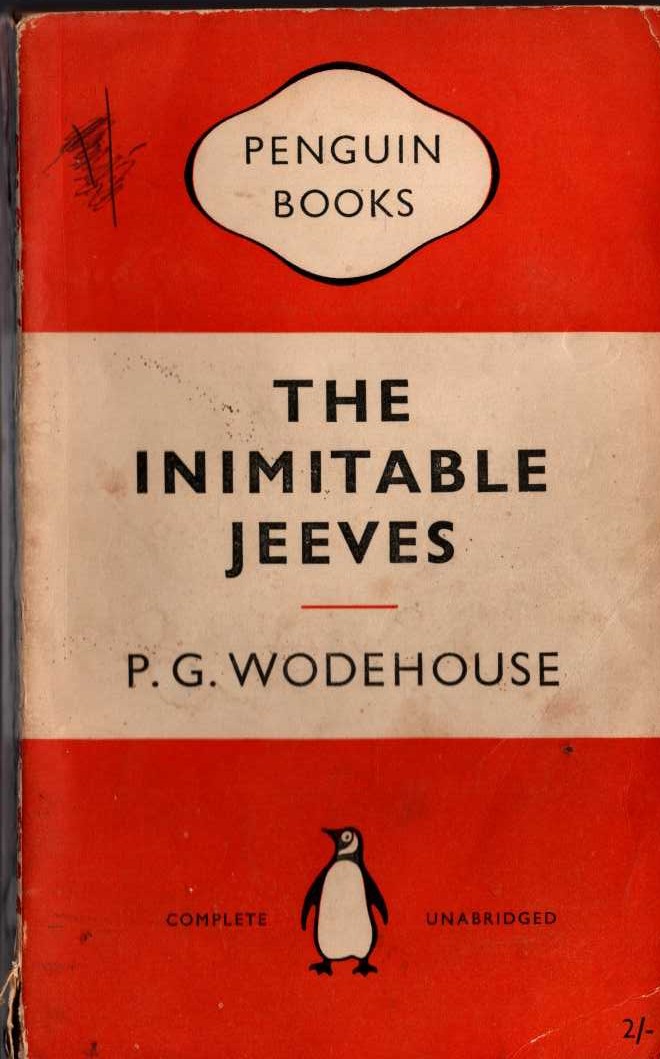 P.G. Wodehouse  THE INIMITABLE JEEVES front book cover image