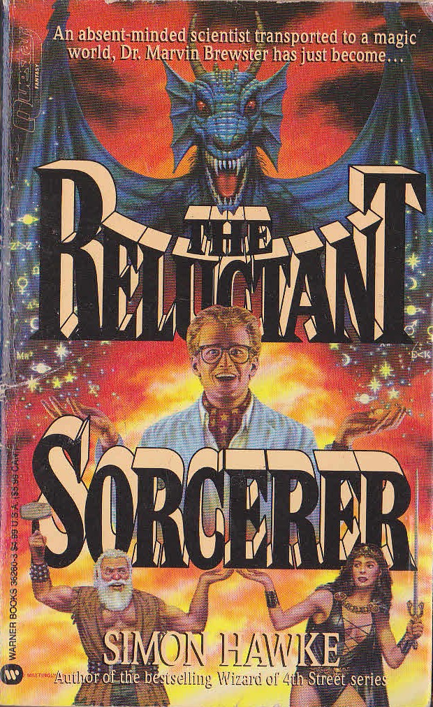 Simon Hawke  THE RELUCTANT SORCERER front book cover image