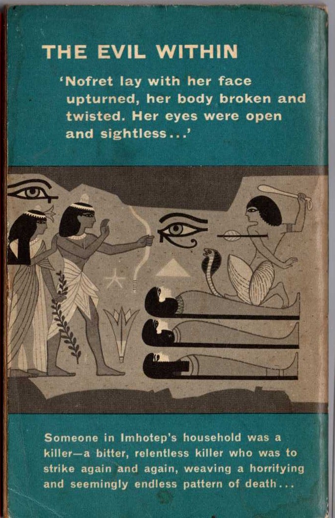 Agatha Christie  DEATH COMES AS THE END magnified rear book cover image