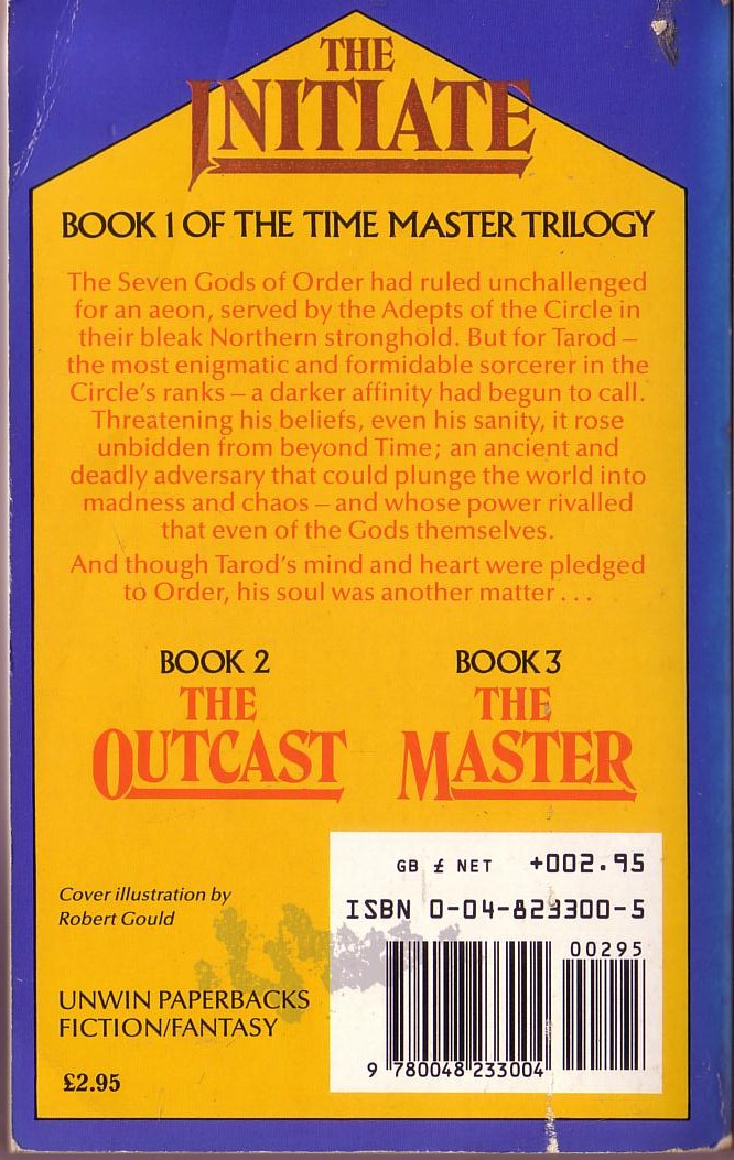 Louise Cooper  THE INITIATE magnified rear book cover image
