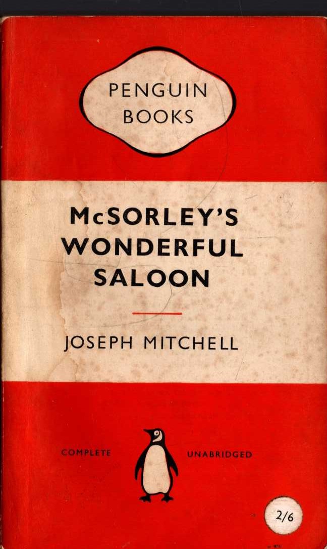 Joseph Mitchell  McSORLEY'S WONDERFUL SALOON front book cover image