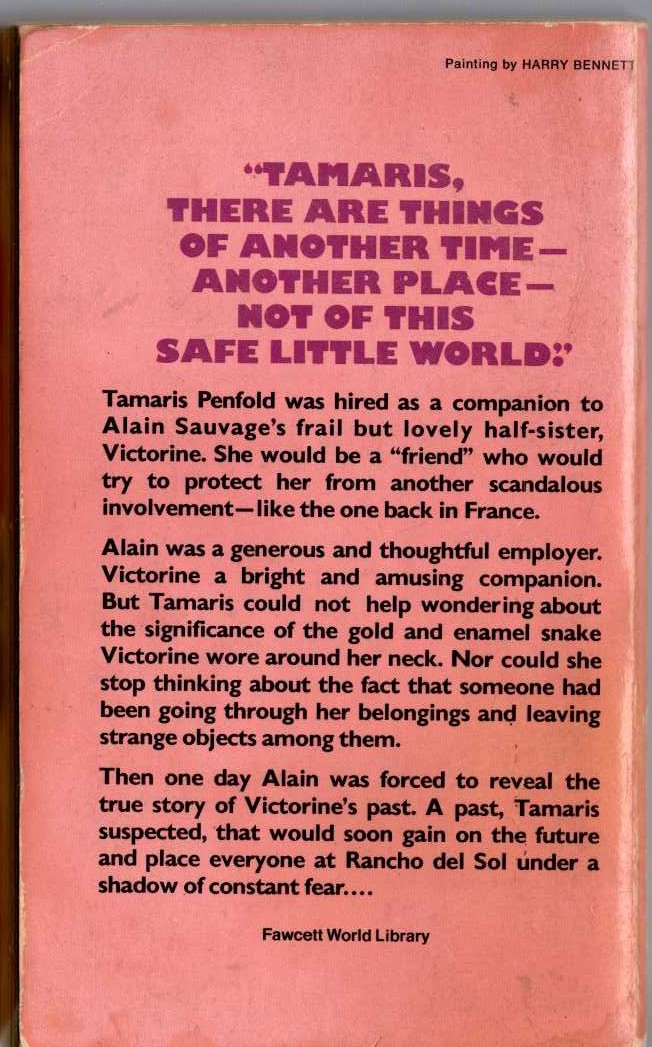 Andre Norton  VELVET SHADOWS magnified rear book cover image