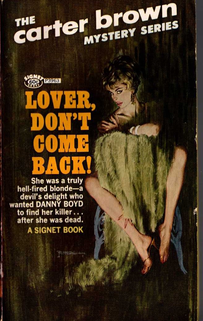 Carter Brown  LOVER, DON'T COME BACK! front book cover image