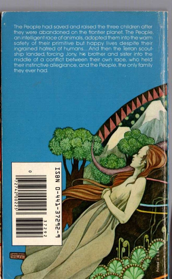 Andre Norton  IRON CAGE magnified rear book cover image