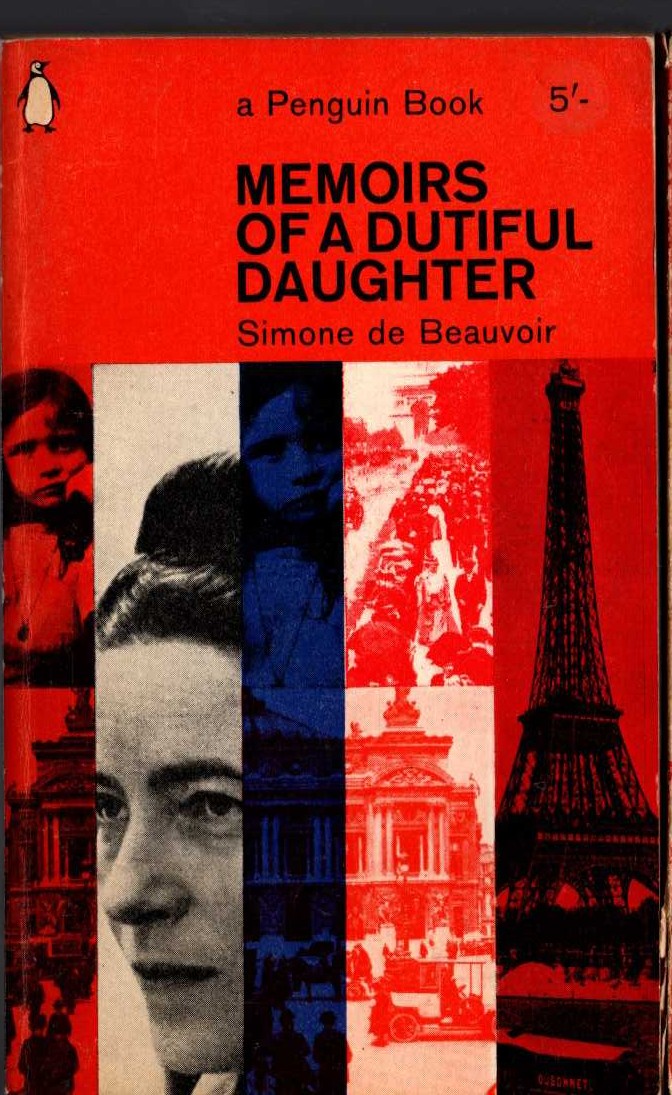 Simone de Beauvoir  MEMOIRS OF A DUTIFUL DAUGHTER front book cover image