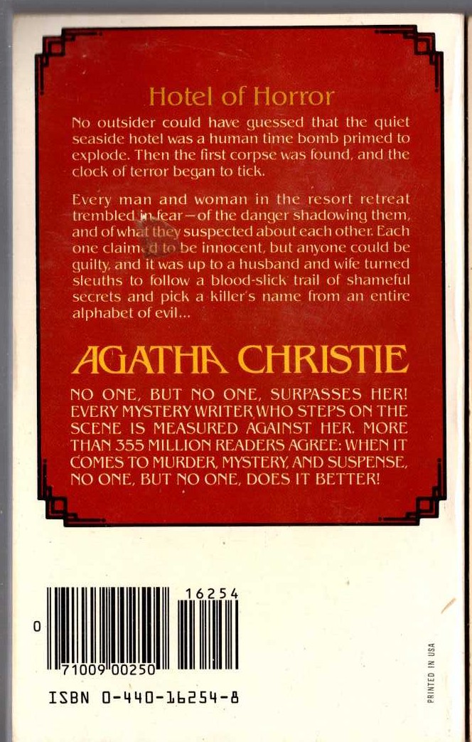 Agatha Christie  N-OR-M? magnified rear book cover image