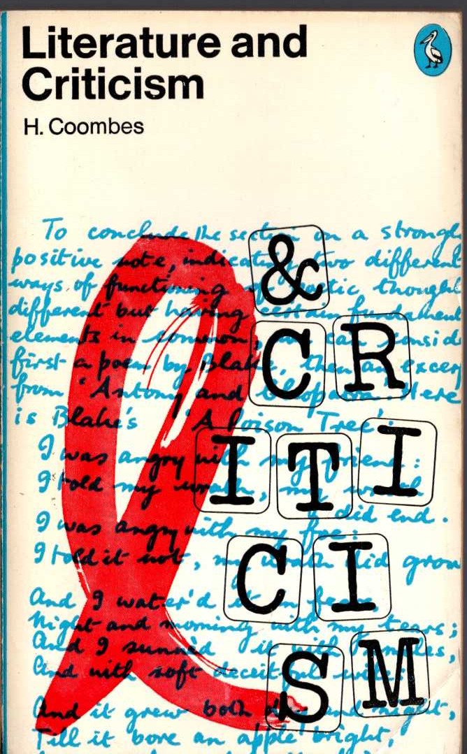 H. Coombes  LITERATURE AND CRITICISM front book cover image