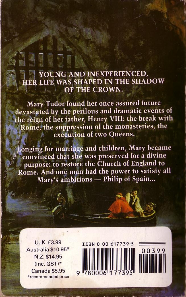 Jean Plaidy  IN THE SHADOW OF THE CROWN magnified rear book cover image