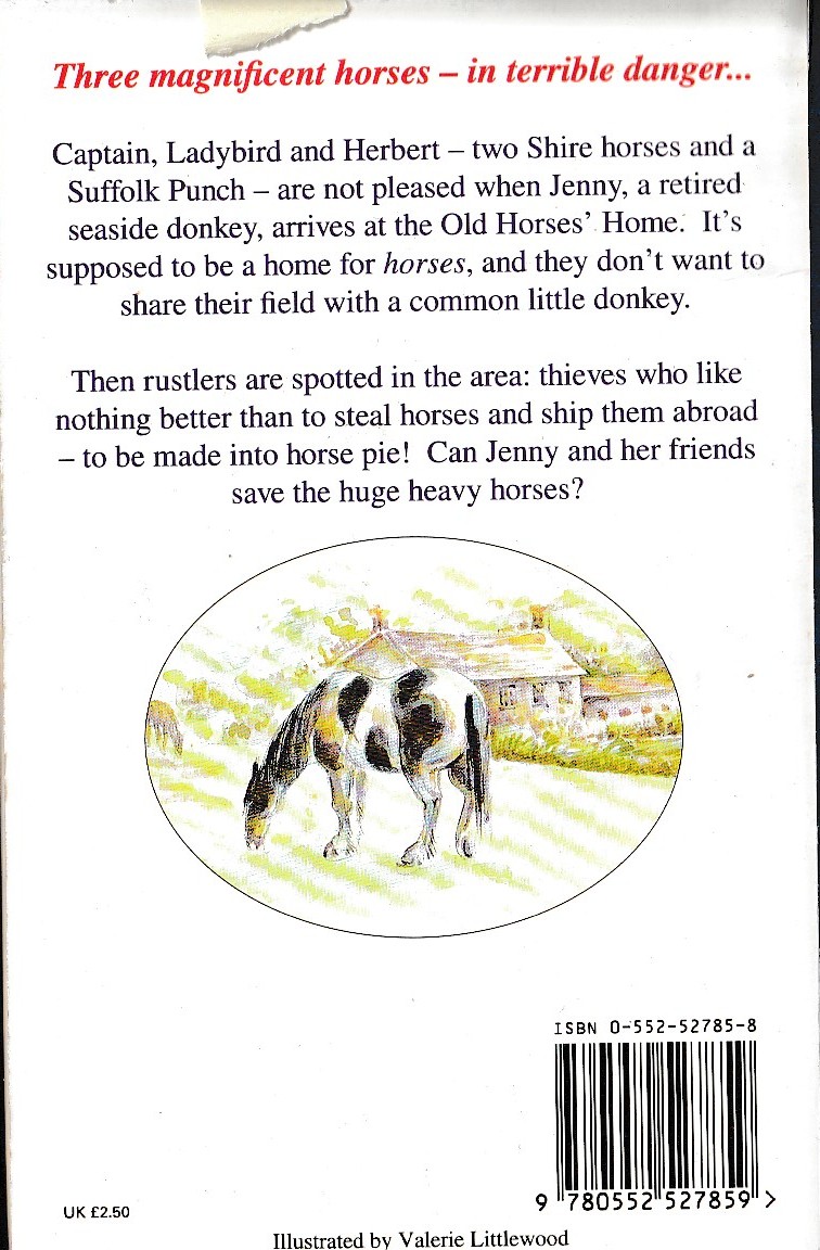 Dick King-Smith  HORSE PIE magnified rear book cover image
