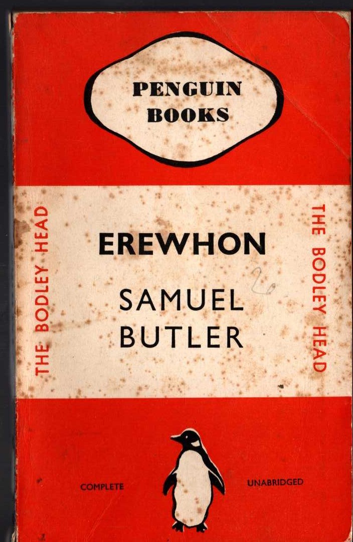 Samuel Butler  EREWHON front book cover image