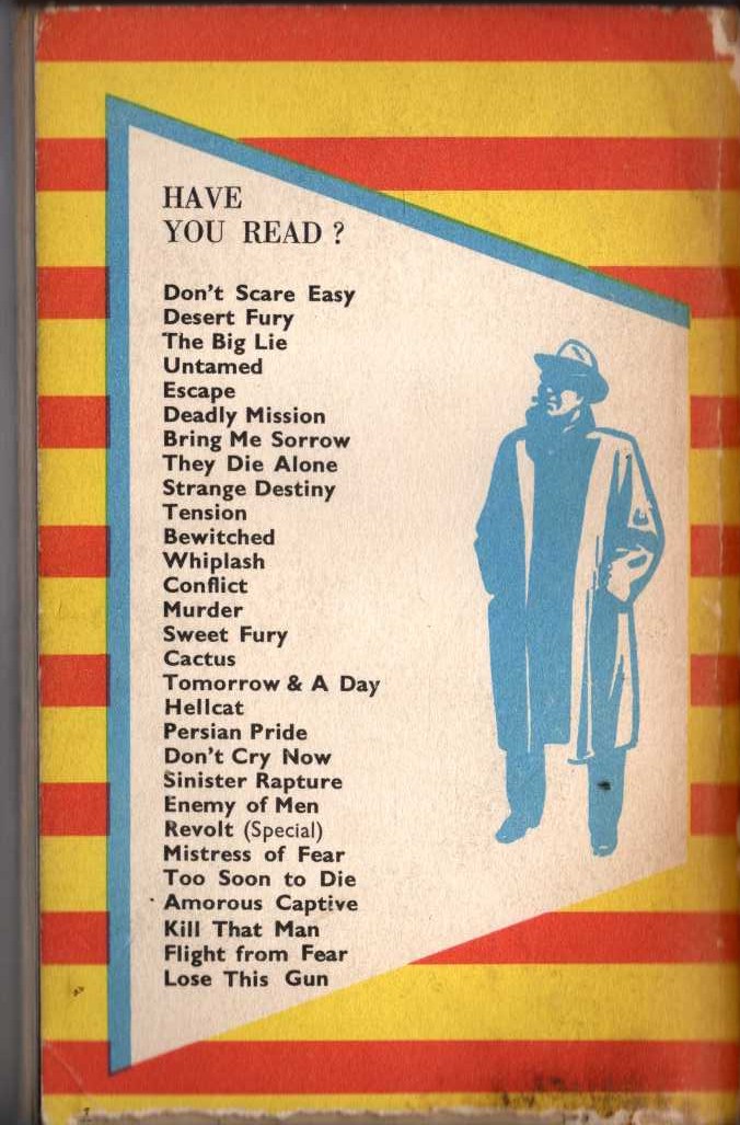 Hank Janson  LOSE THIS GUN magnified rear book cover image