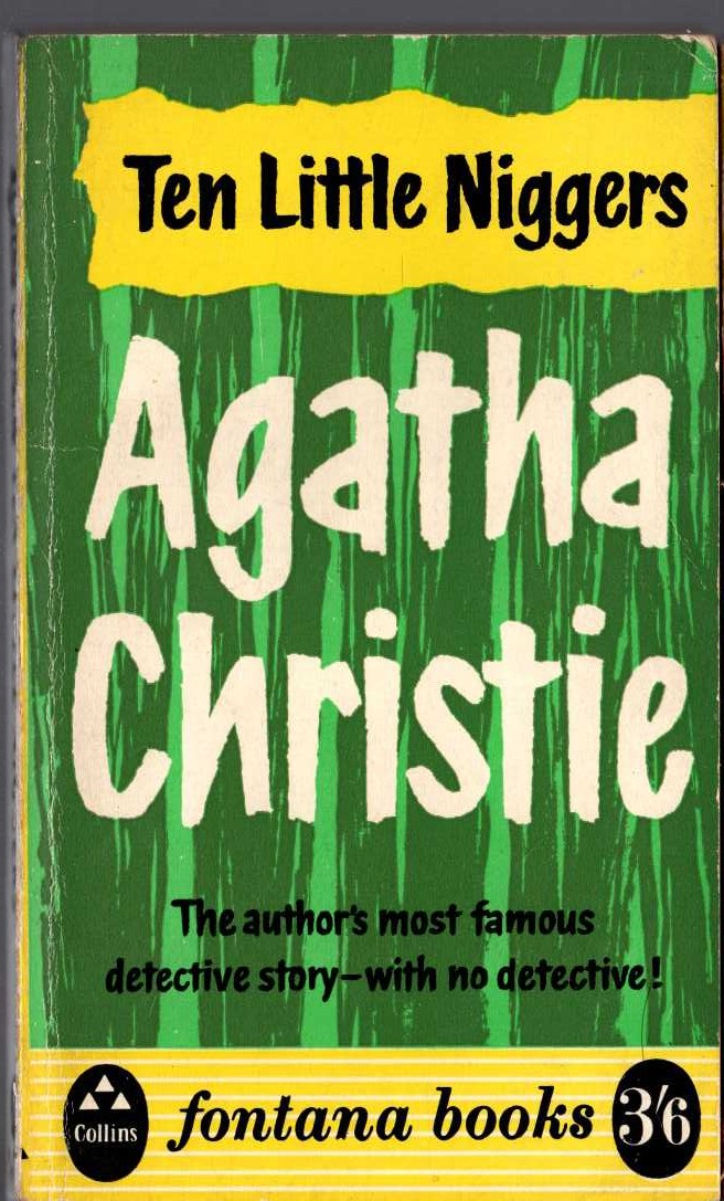 Agatha Christie  TEN LITTLE NIGGERS front book cover image