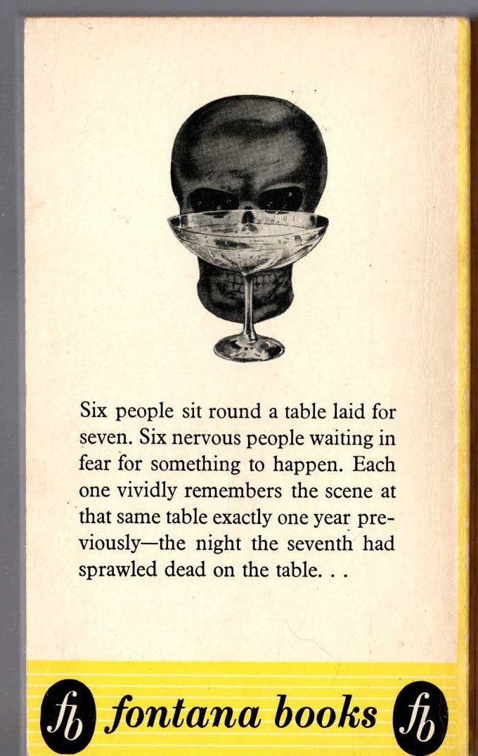 Agatha Christie  SPARKLING CYANIDE magnified rear book cover image