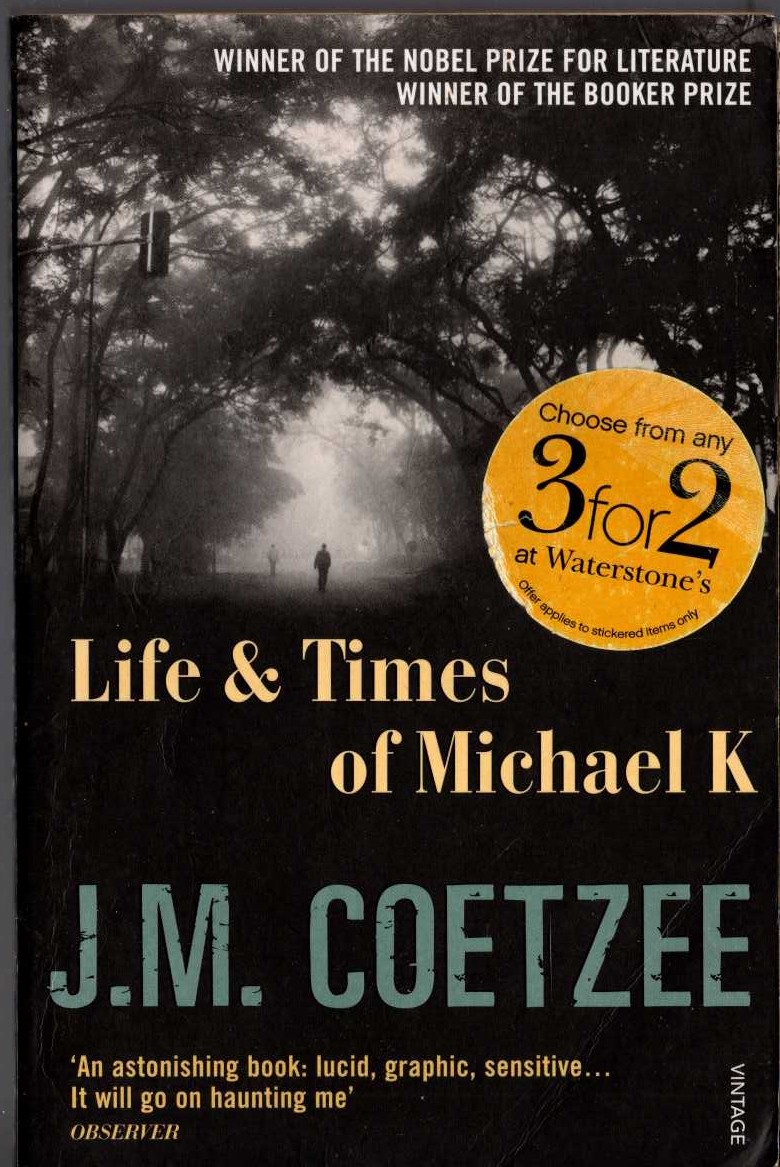 J.M. Coetzee  LIFE AND TIMES OF MICHAEL K front book cover image