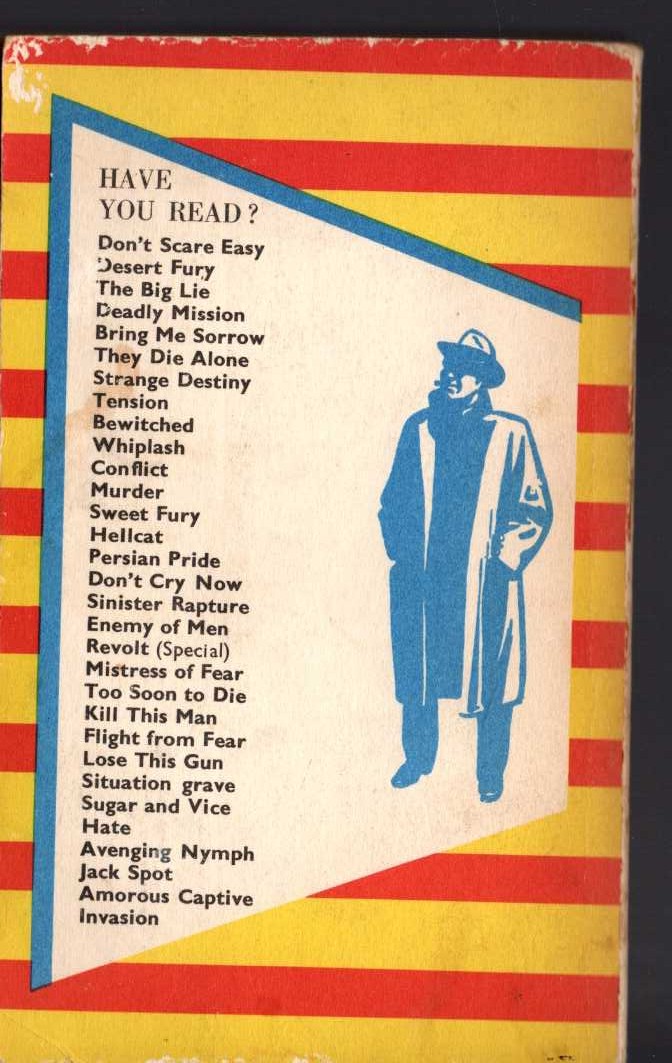 Hank Janson  SILKEN SNARE magnified rear book cover image