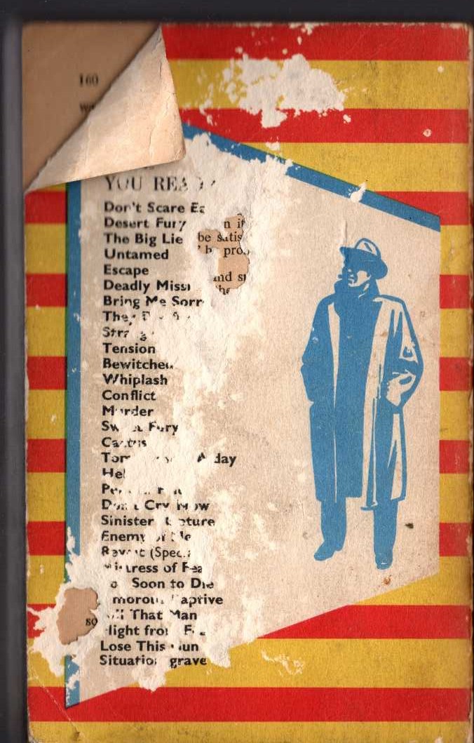 Hank Janson  SUGAR AND VICE magnified rear book cover image