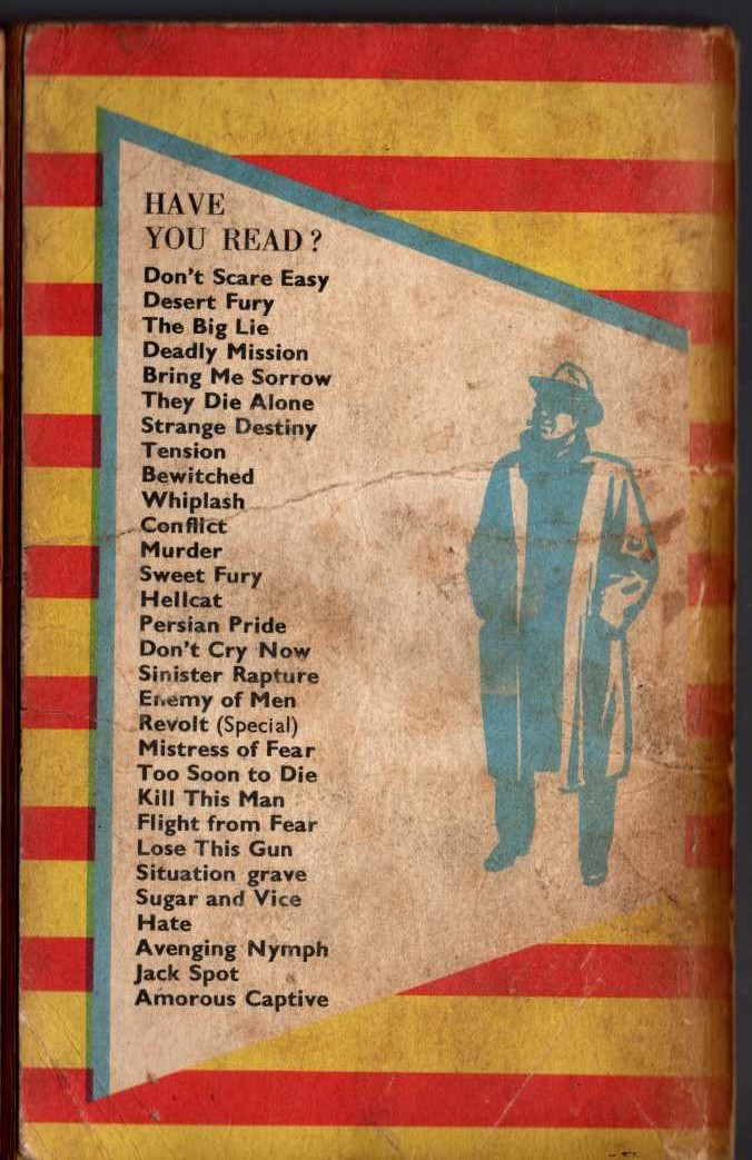 Hank Janson  LOSE THIS GUN magnified rear book cover image