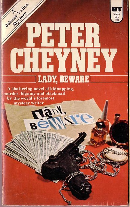 Peter Cheyney  LADY, BEWARE front book cover image