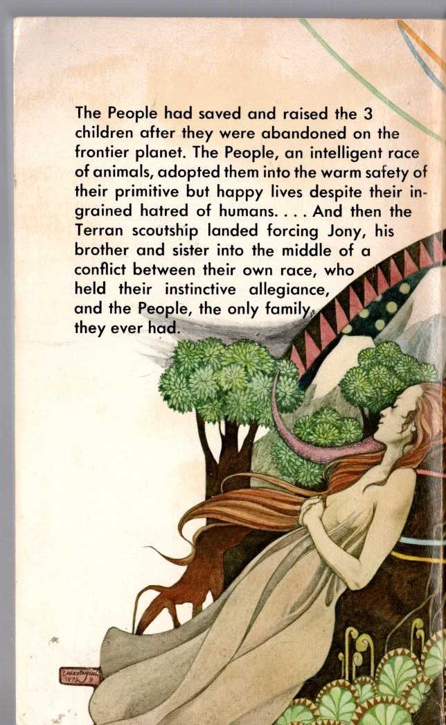 Andre Norton  IRON CAGE magnified rear book cover image