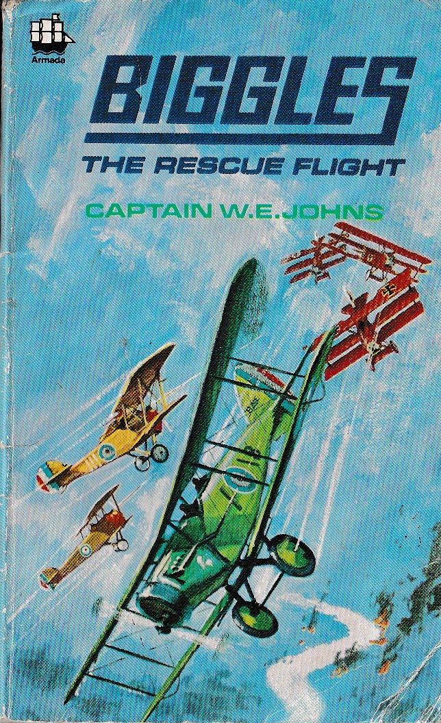 Captain W.E. Johns  BIGGLES - THE RESCUE FLIGHT front book cover image