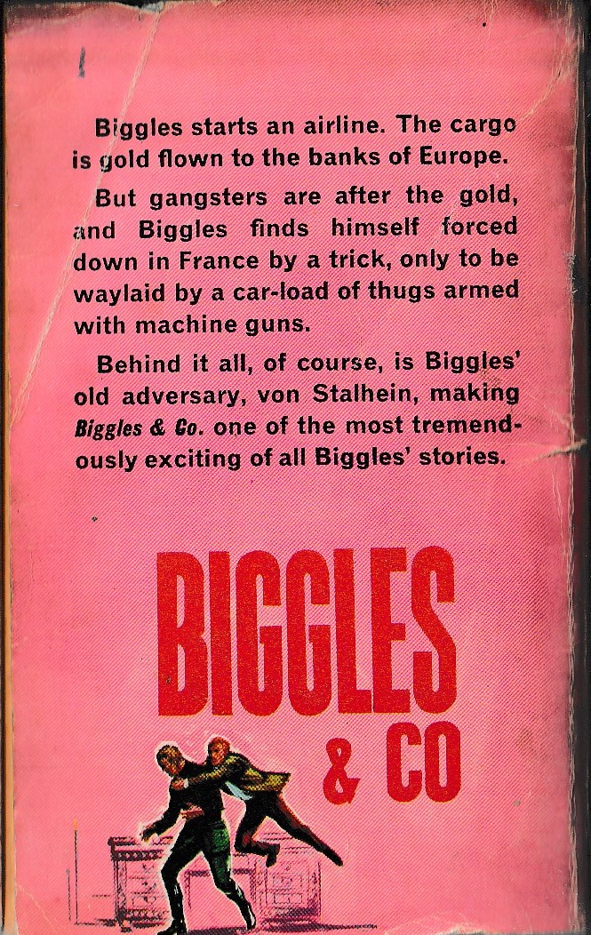 Captain W.E. Johns  BIGGLES & CO. magnified rear book cover image