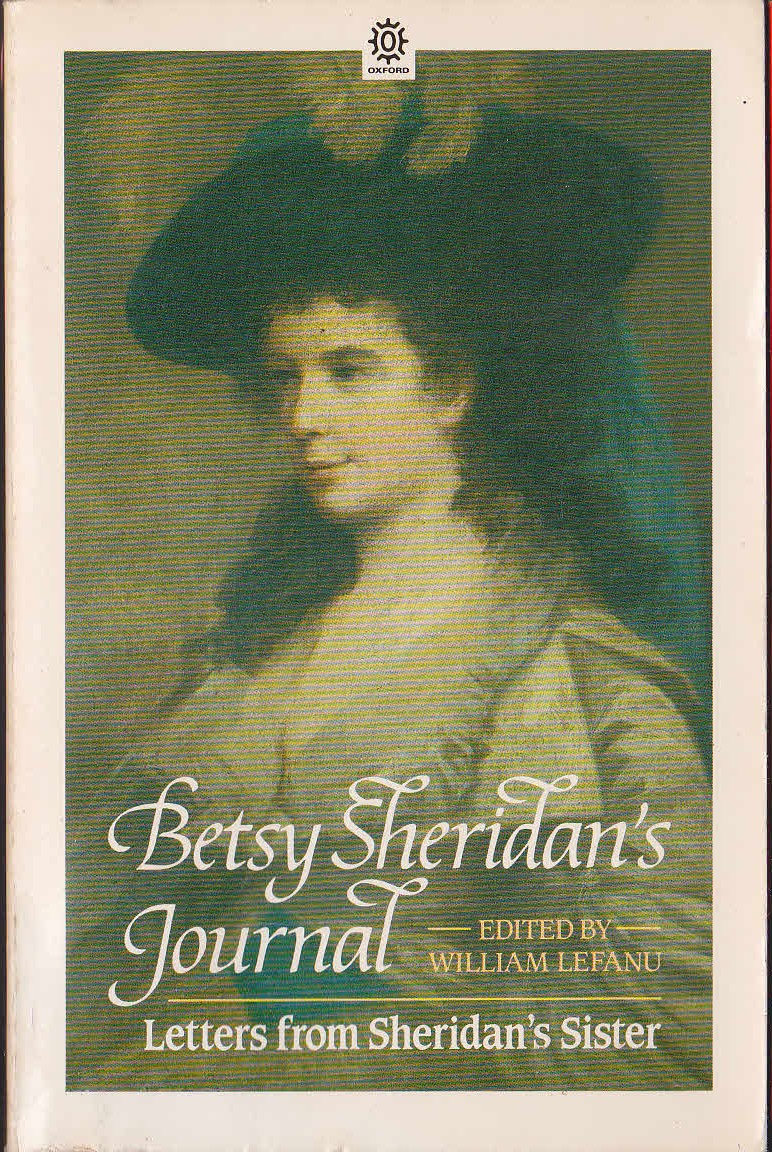 William LeFanu (Edits) BETSY SHERIDAN'S JOURNAL. Letters from Sheridan's Sister front book cover image