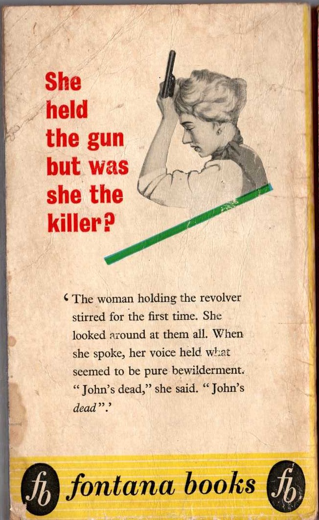 Agatha Christie  THE HOLLOW magnified rear book cover image