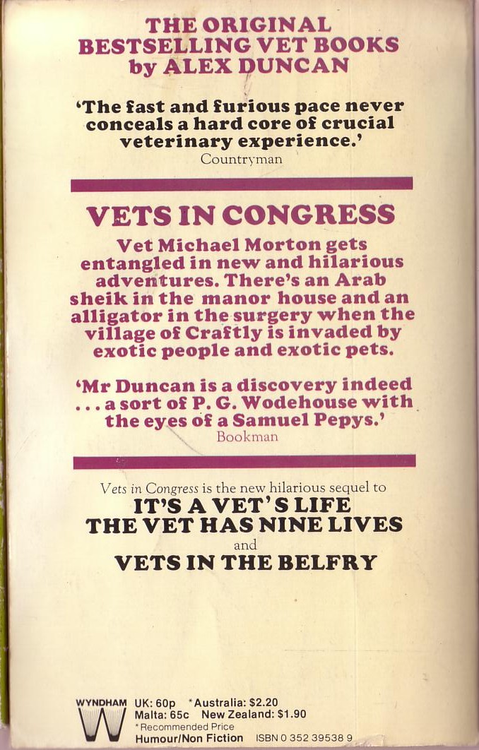 Alex Duncan  VETS IN CONGRESS magnified rear book cover image