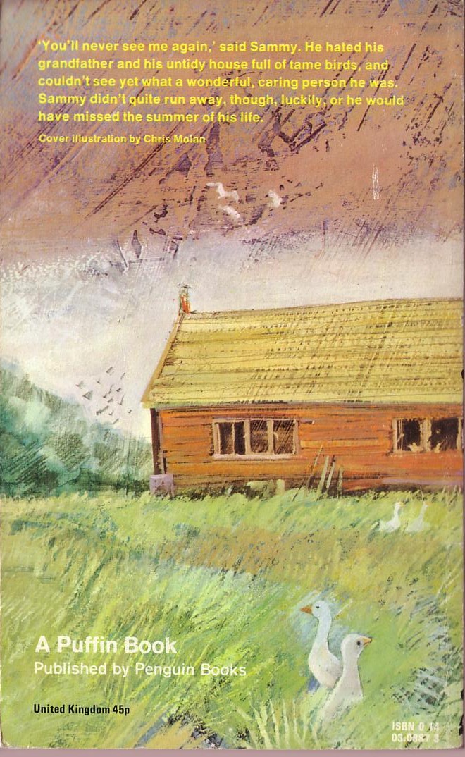 Betsy Byars  THE HOUSE OF WINGS magnified rear book cover image