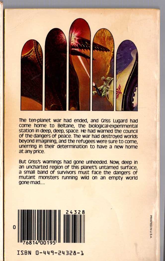 Andre Norton  DARK PIPER magnified rear book cover image