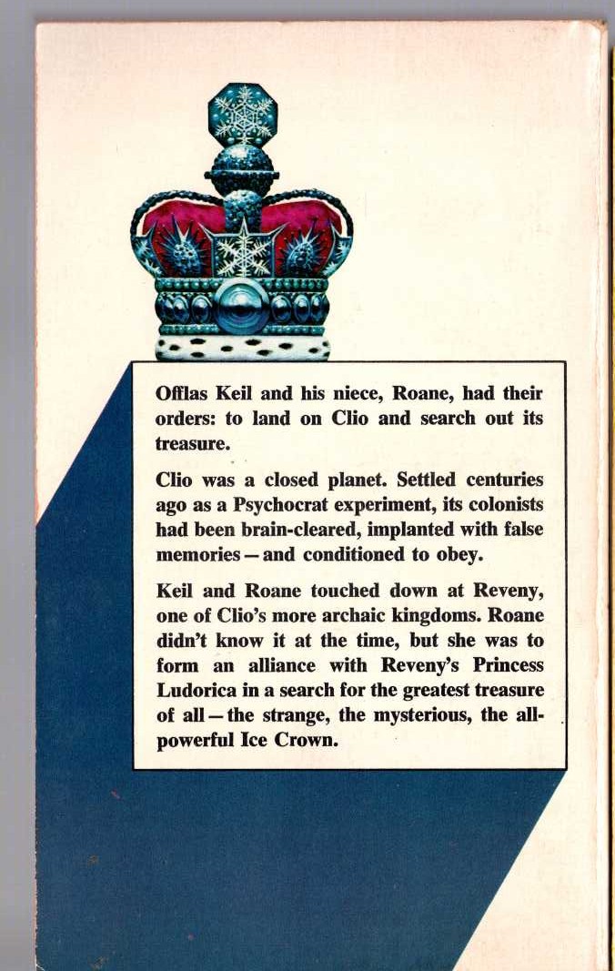 Andre Norton  ICE CROWN magnified rear book cover image