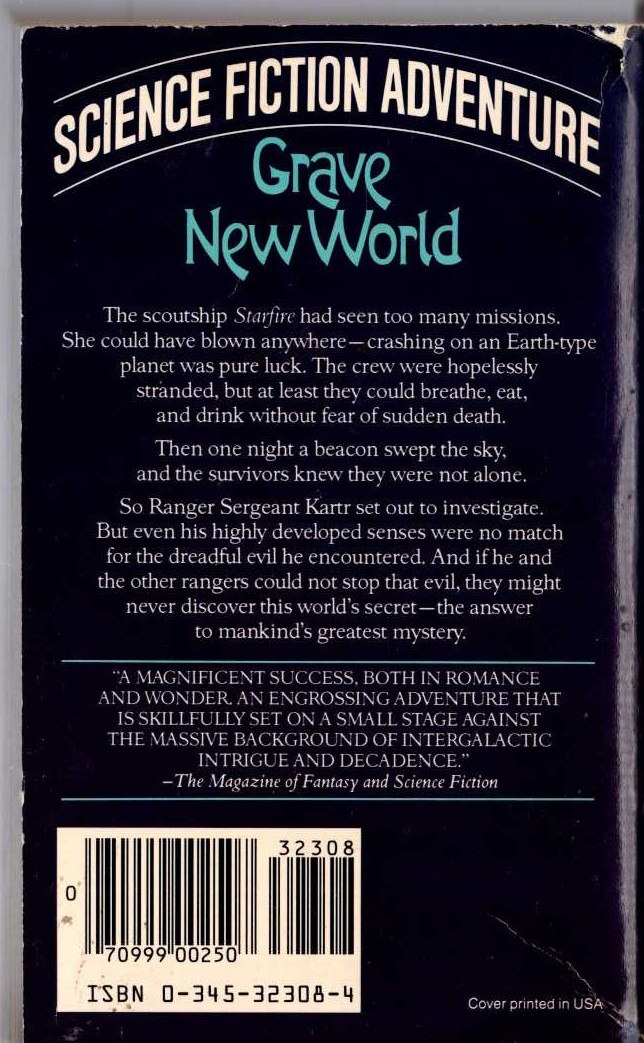 Andre Norton  STAR RANGERS magnified rear book cover image