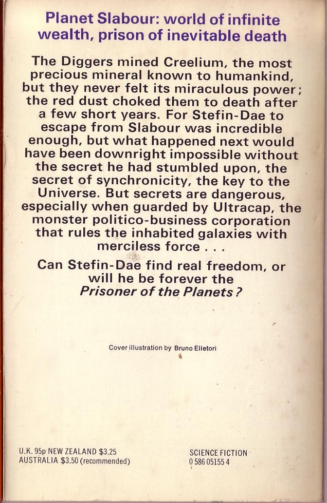 Jonathan Fast  PRISONER OF THE PLANETS magnified rear book cover image