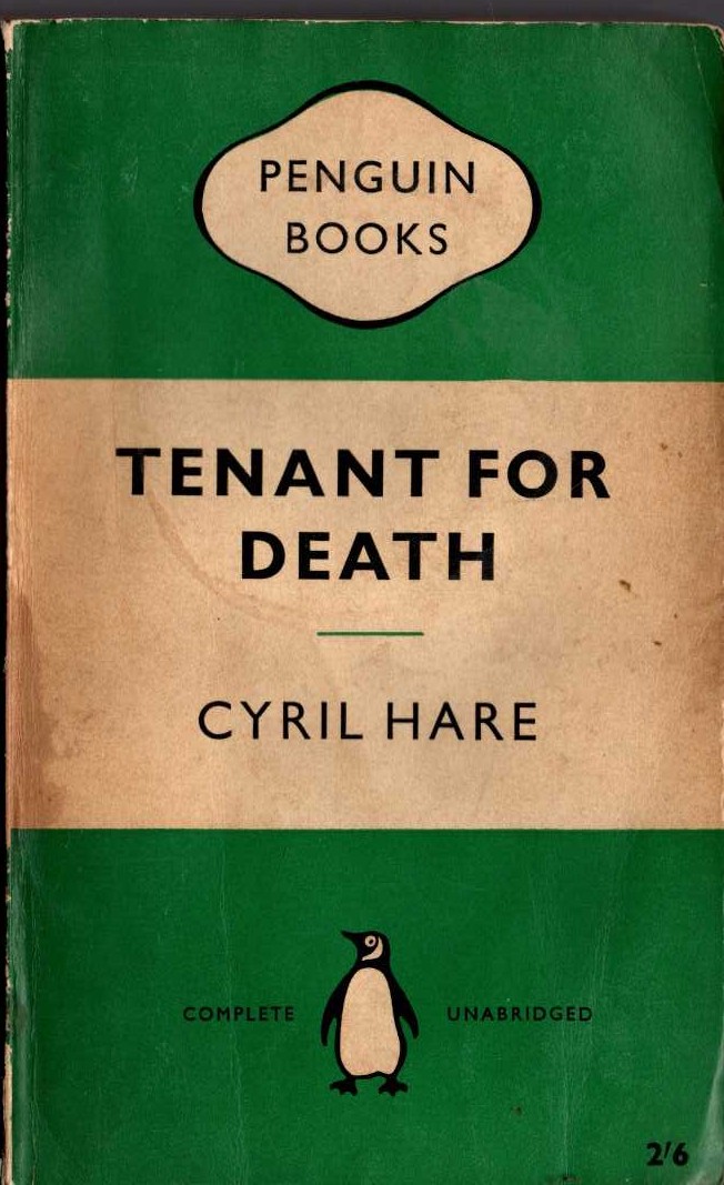 Cyril Hare  TENANT FOR DEATH front book cover image