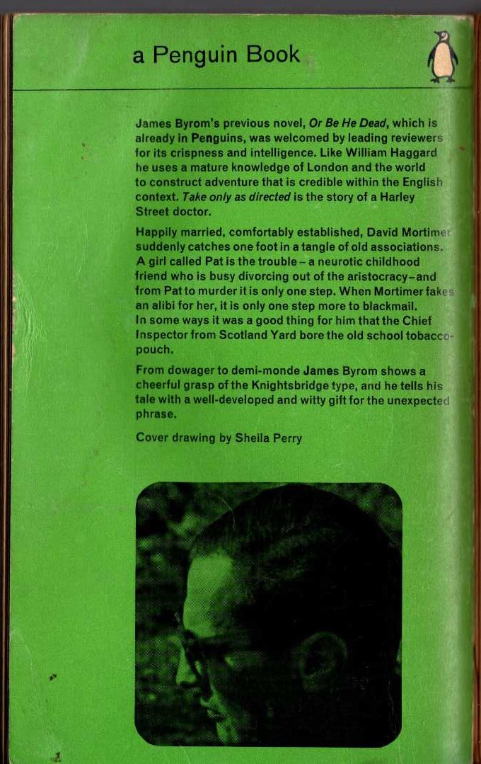 James Byrom  TAKE ONLY AS DIRECTED magnified rear book cover image