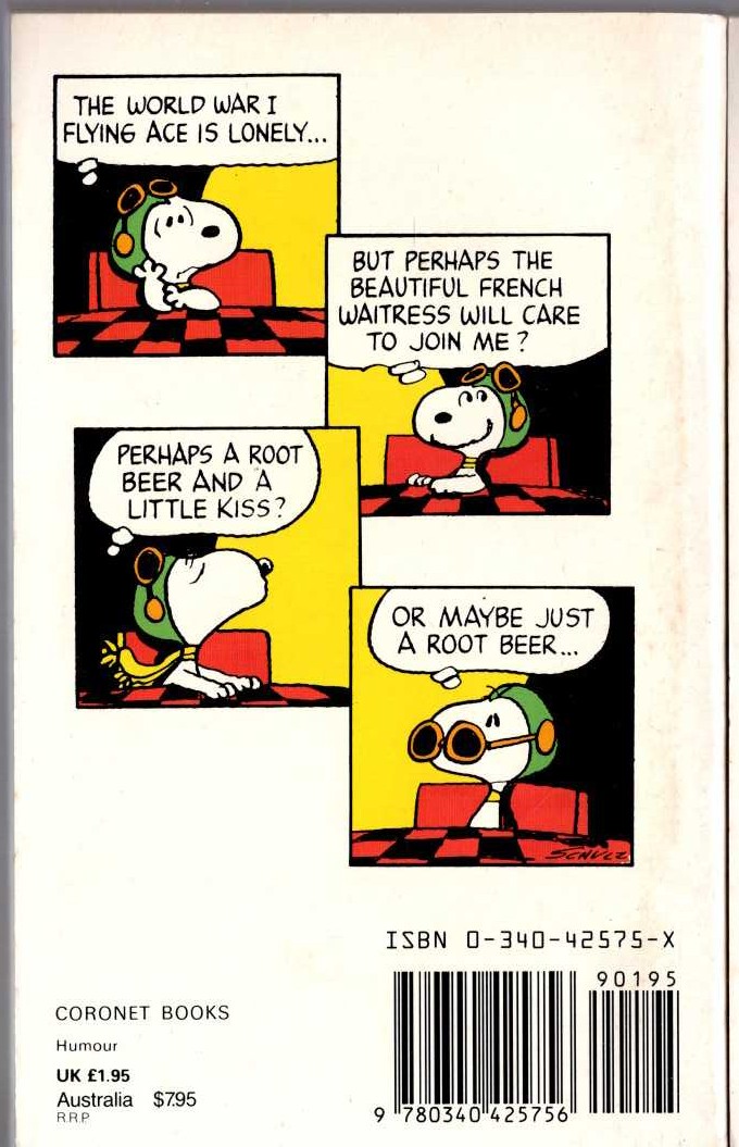Charles M. Schulz  YOU'RE AN ACE, SNOOPY! magnified rear book cover image