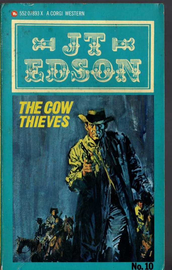 J.T. Edson  THE COW THIEVES front book cover image