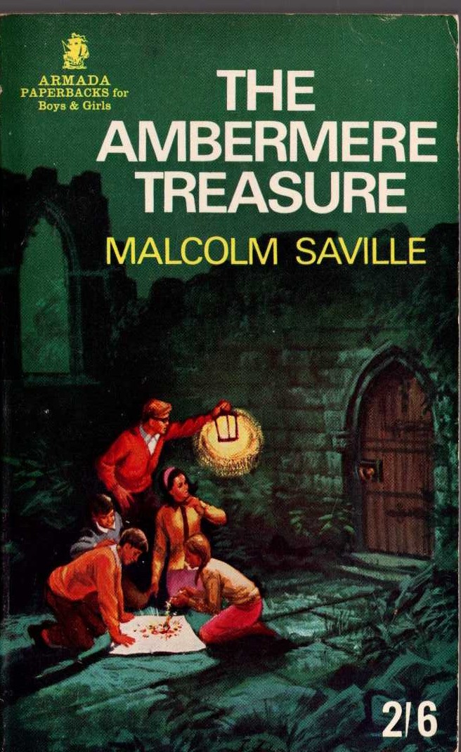 Malcolm Saville  THE AMBERMERE TREASURE front book cover image