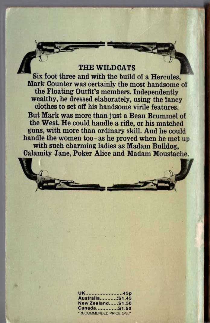 J.T. Edson  THE WILDCATS magnified rear book cover image