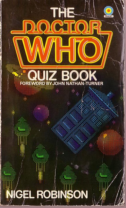 Nigel Robinson  THE DOCTOR WHO QUIZ BOOK front book cover image