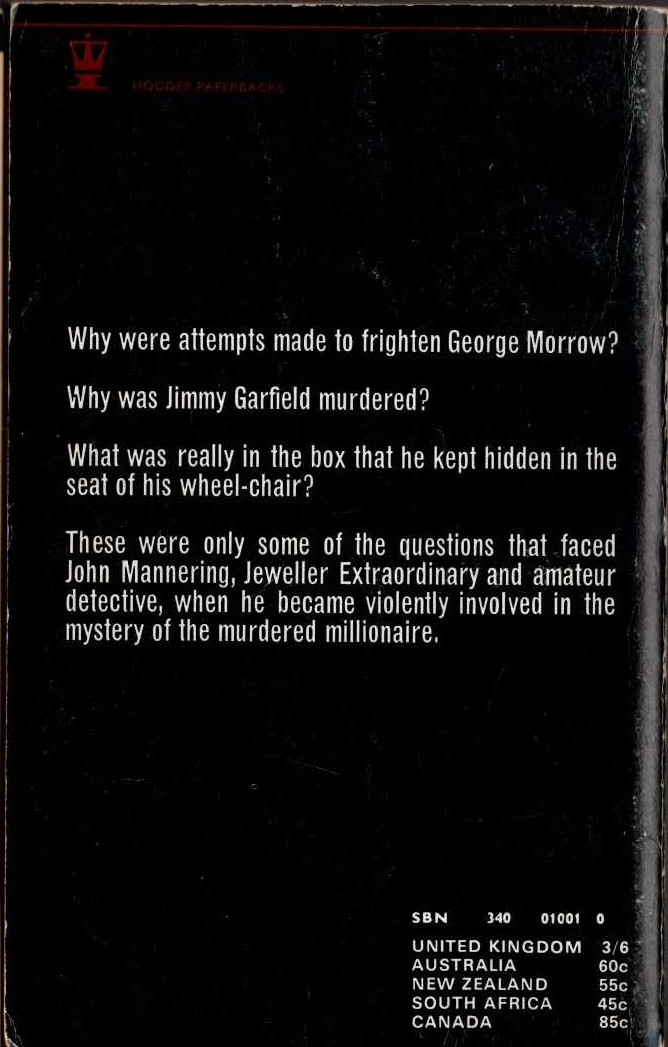 Anthony Morton  HIDE THE BARON magnified rear book cover image