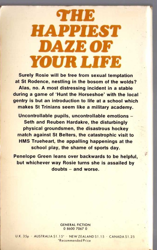 Rosie Dixon  CONFESSIONS OF A GYM MISTRESS magnified rear book cover image