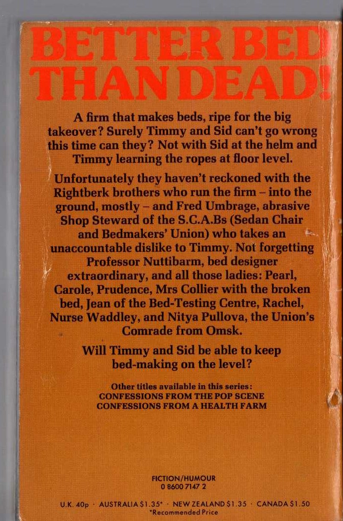 Timothy Lea  CONFESSIONS FROM THE SHOP FLOOR magnified rear book cover image