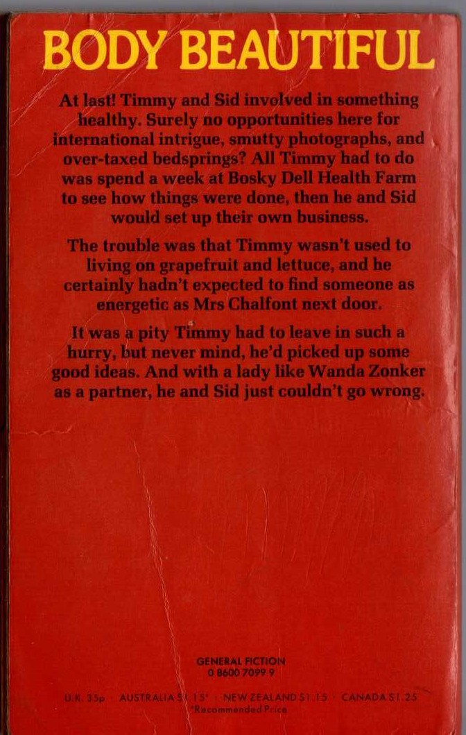 Timothy Lea  CONFESSIONS FROM A HEALTH FARM magnified rear book cover image