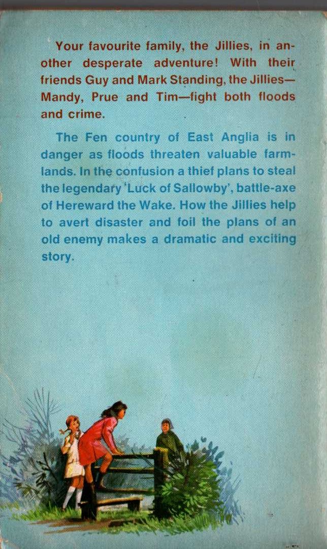Malcolm Saville  THE LUCK OF SALLOWBY magnified rear book cover image