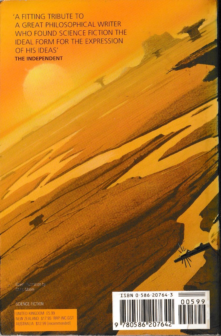 Philip K. Dick  BEYOND LIES THE WUB. Volume One of The Collected Stories magnified rear book cover image