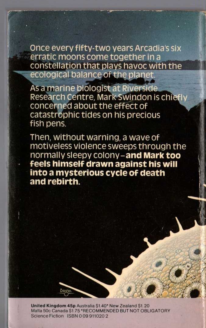 Michael Coney  SYZYGY magnified rear book cover image