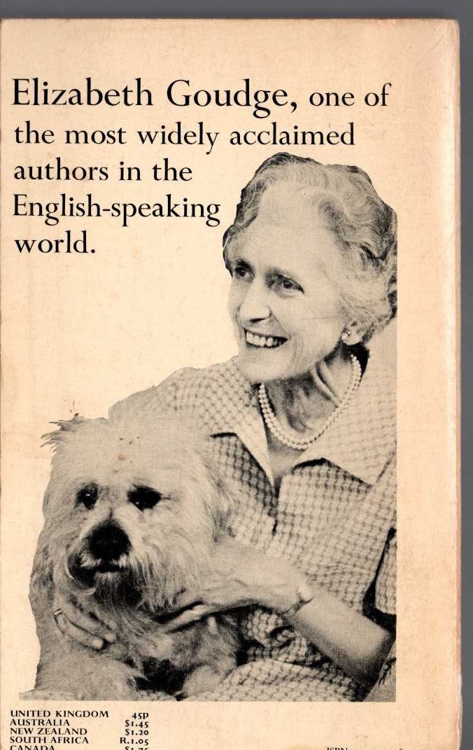 Elizabeth Goudge  THE REWARD OF FAITH and other stories magnified rear book cover image