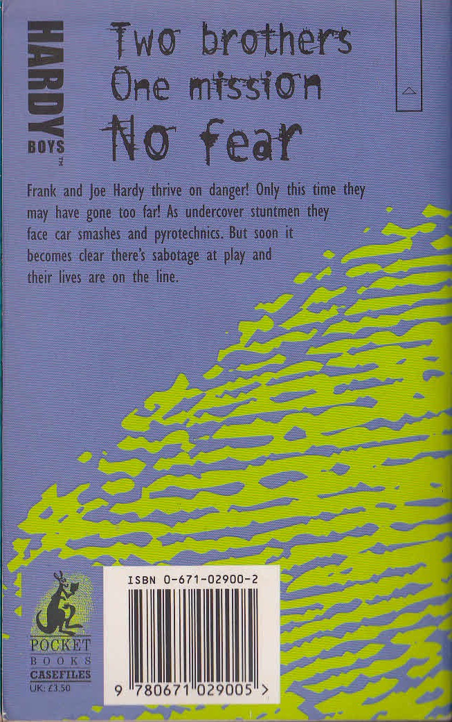 Franklin W. Dixon  THE HARDY BOYS: SCENE OF THE CRIME magnified rear book cover image