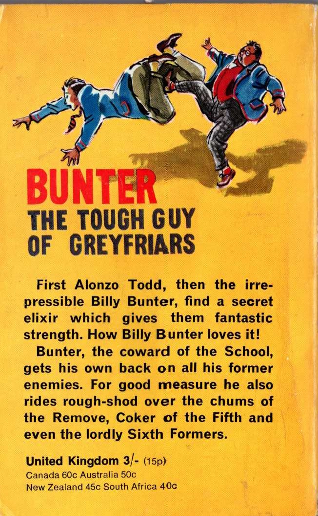 Frank Richards  BUNTER THE TOUGH GUY OF GREYFRIARS magnified rear book cover image